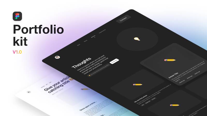 Folify Portfolio Kit Figma Free | UI4Free
