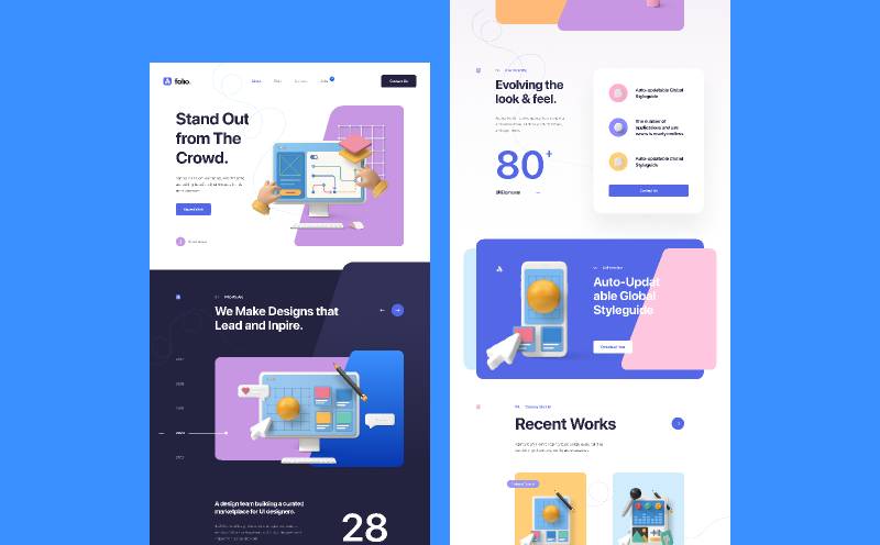 Folio Agency 1.0 Figma Ui Kit | UI4Free