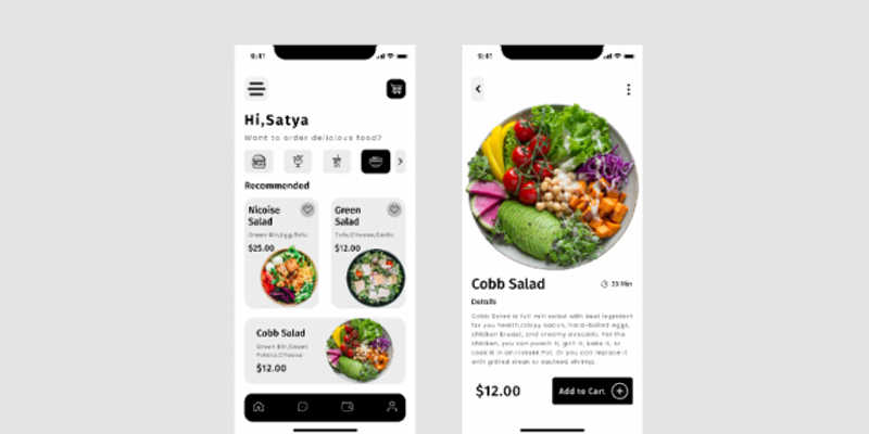 Food app design figma teamplates free