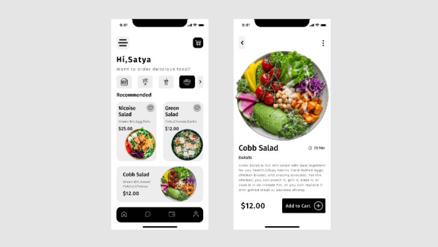 Food app design figma teamplates free