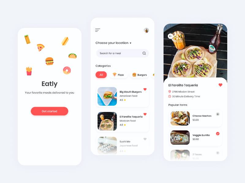 Food Order App figma free template UI4Free