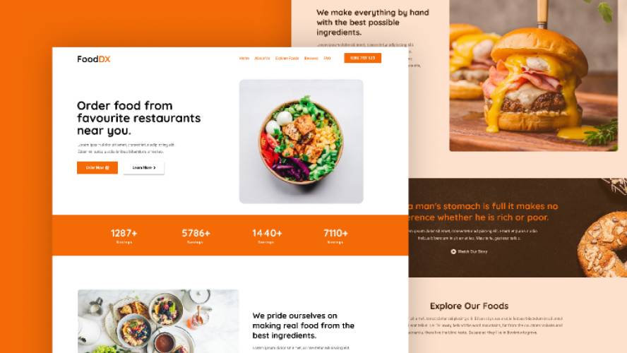 Download Food Website Concept Figma Website Template - Ui4free.com