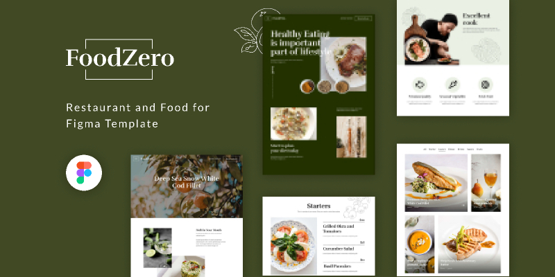 FoodZero Restaurant and Food Figma Website Template