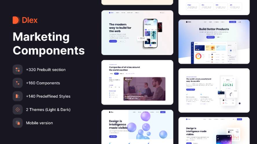 Free - Marketing Components Figma design system