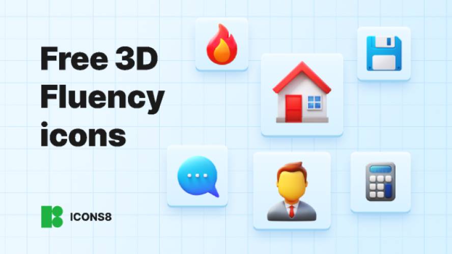 Free 3D Fluency icons Figma Template