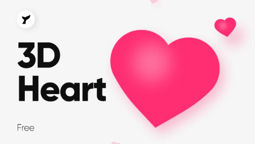 Free 3D Heart Figma Template
