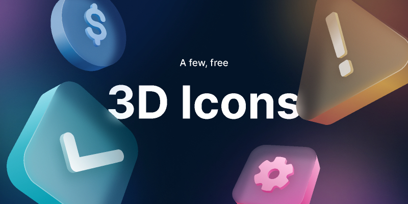 Free 3D Icons Figma Template | UI4Free