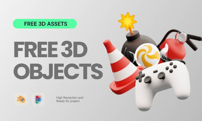 Free 3D Objects Figma Template