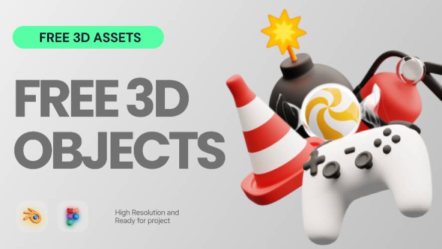 Free 3D Objects Figma Template