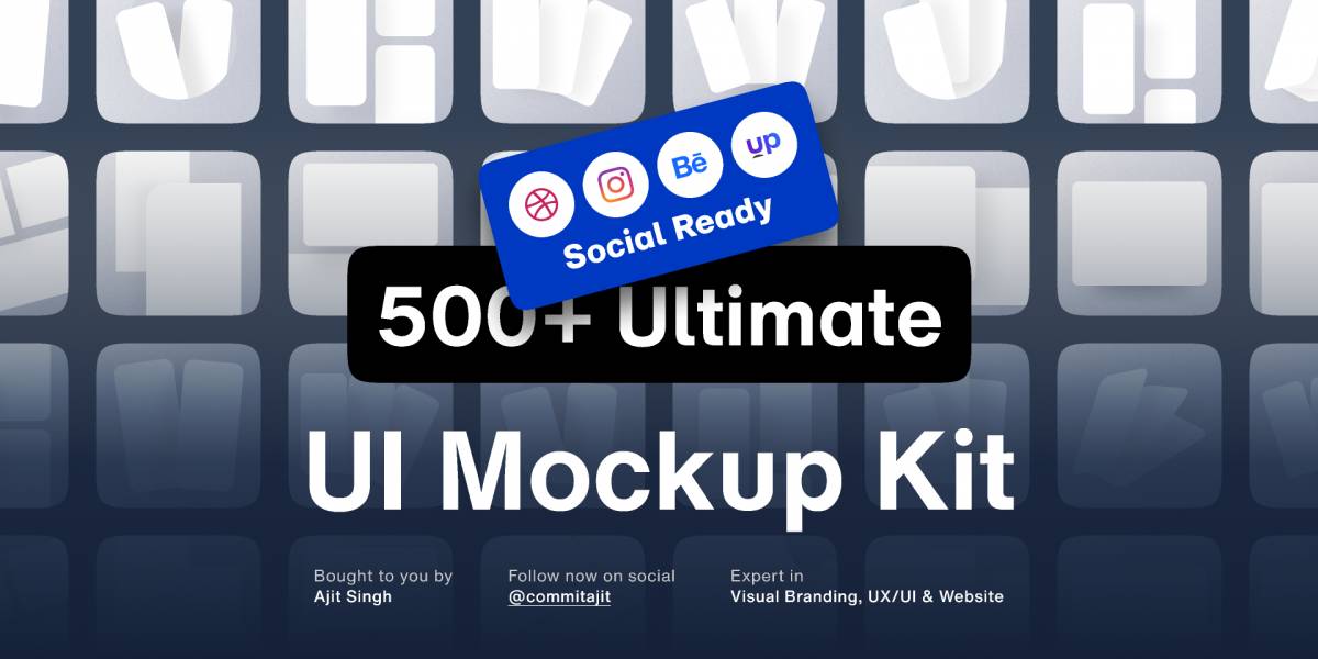 Free 500+ UI Mockup Kit Figma