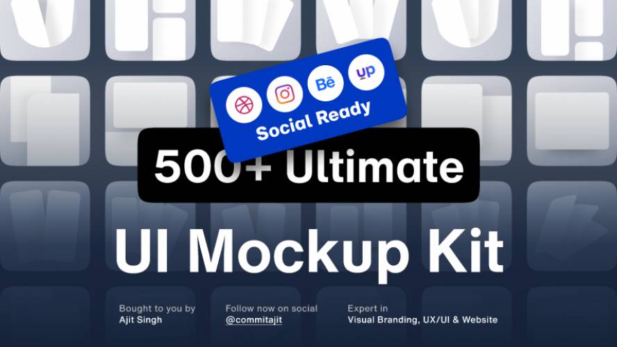 Free 500+ UI Mockup Kit Figma