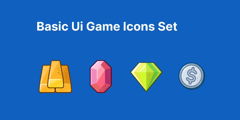 Free Basic Ui Game Icons Set Figma Resource