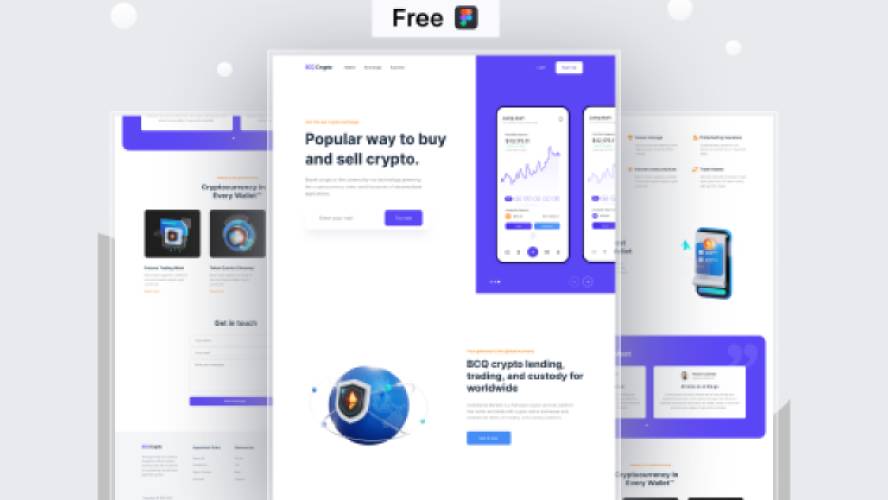 Free Crypto Website Template Figma Free Download
