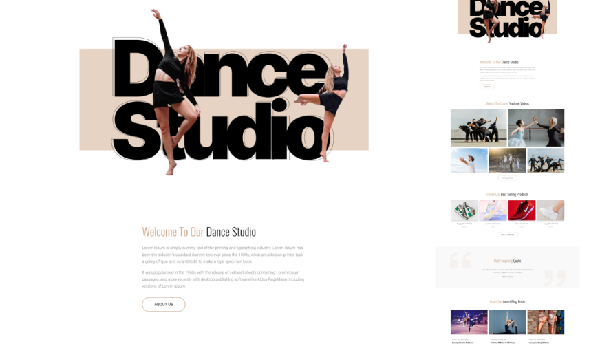 Free Dance Studio HTML CSS Website Template