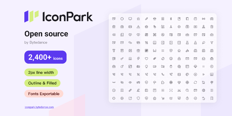 Free Download 2400+ IconPark 2px(outline & filled)