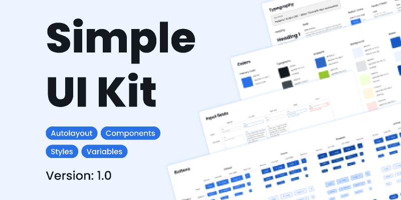Free Figma Simple UI Kit | UI4Free