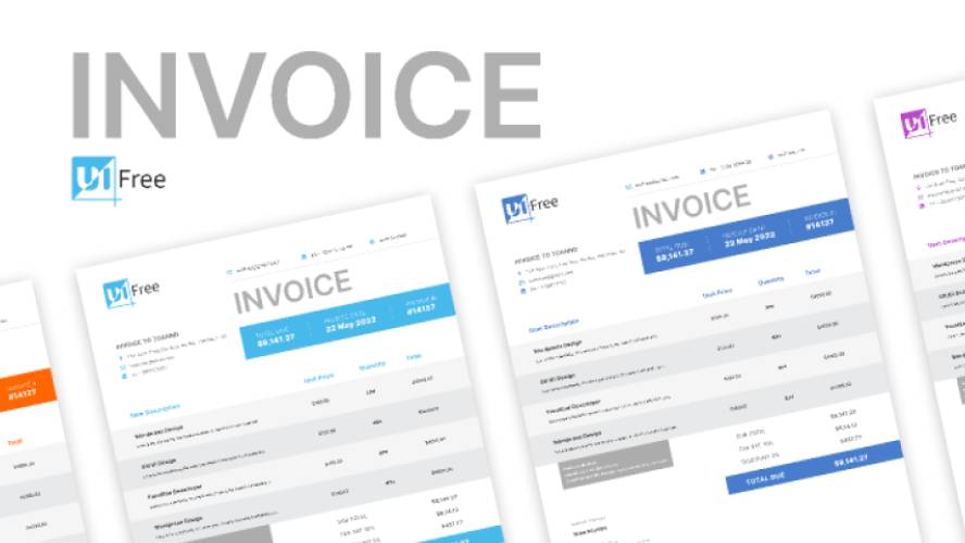 Free Invoice template figma design