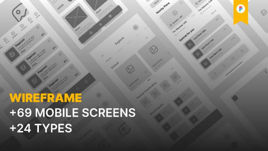Free Mobile WIREFRAME Figma Template