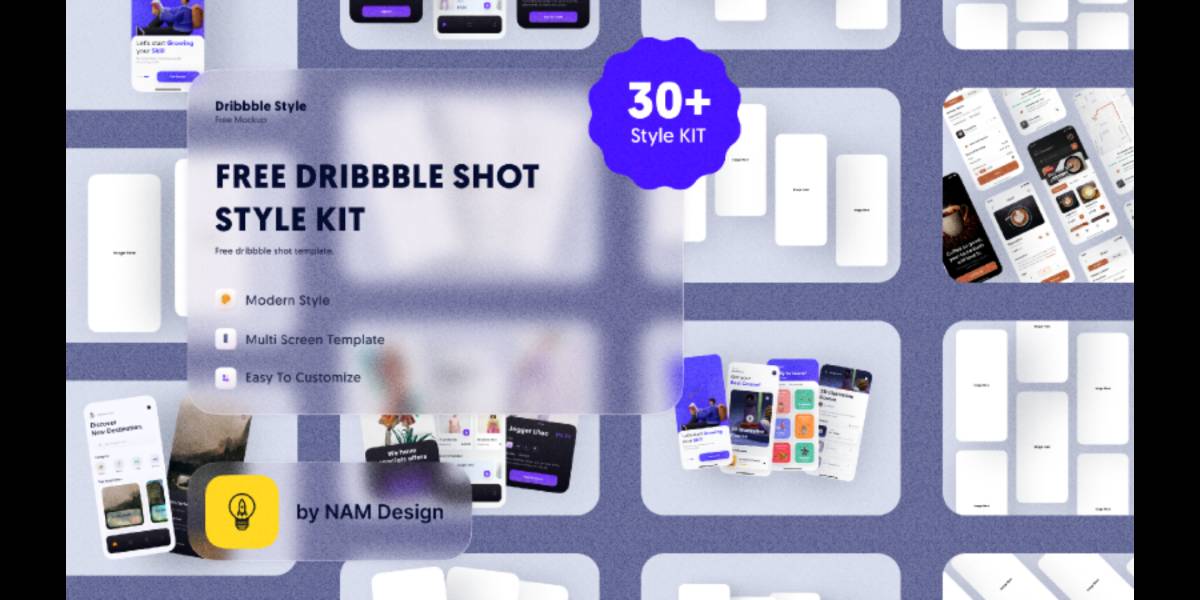 Free Mockups for Dribbble Shot Figma Template | UI4Free