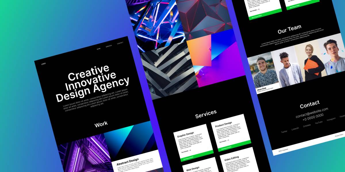Free Portfolio Website UI Design Figma Template | UI4Free
