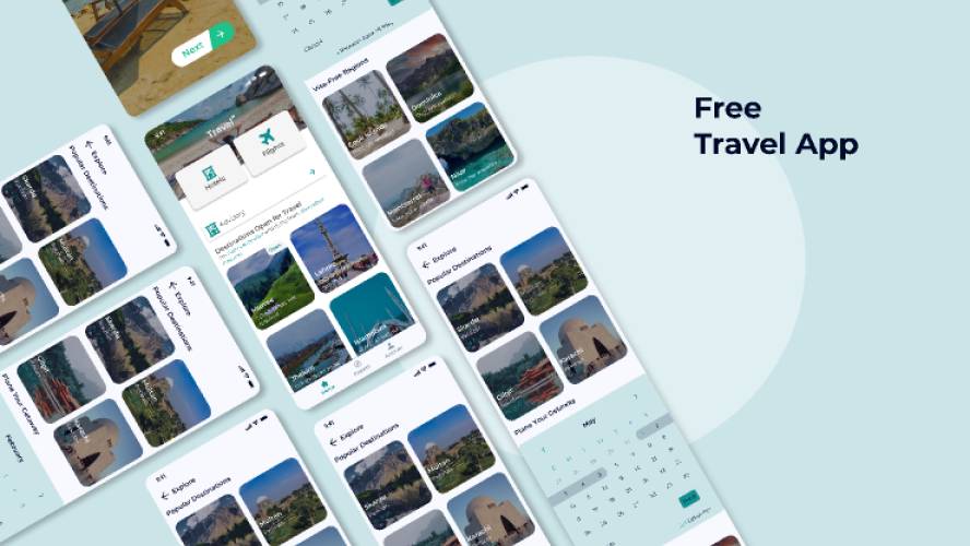 Free Travel App Figma Template