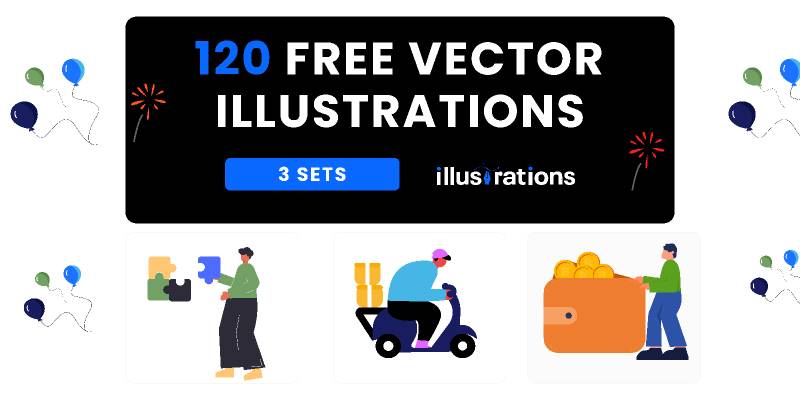 Free Vector Illustrations Bundle Figma Resource