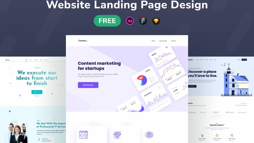 Free Website Landing Page Design Figma