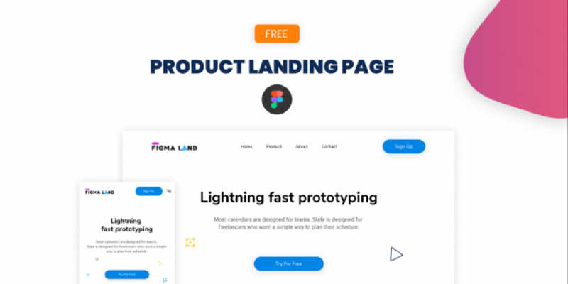 Freebie Figma Signal- Figma Product Landing Page