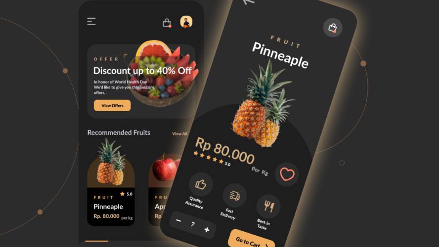 Fruit Shop Mobile App UI