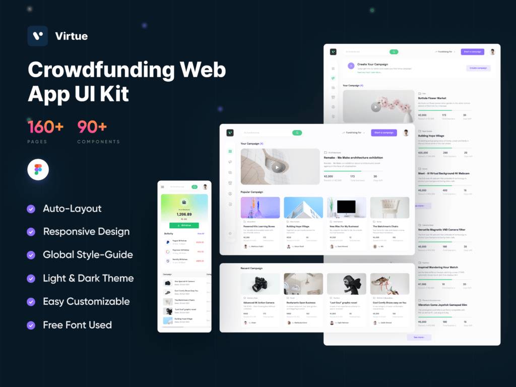 Fundraising Web App UI Kit