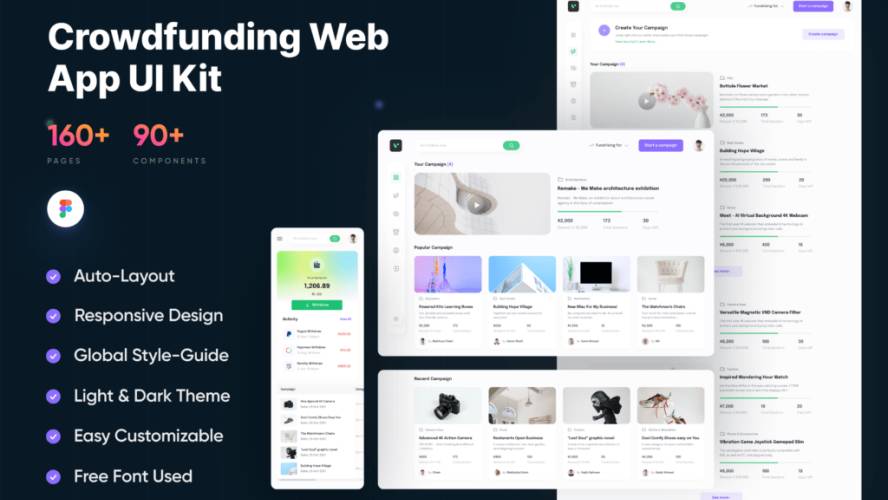 Fundraising Web App UI Kit