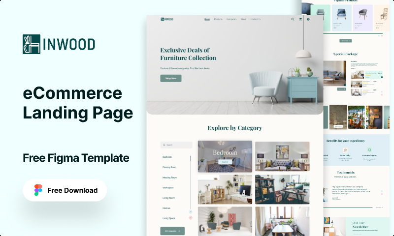 Furniture E-Commerce Landing page template
