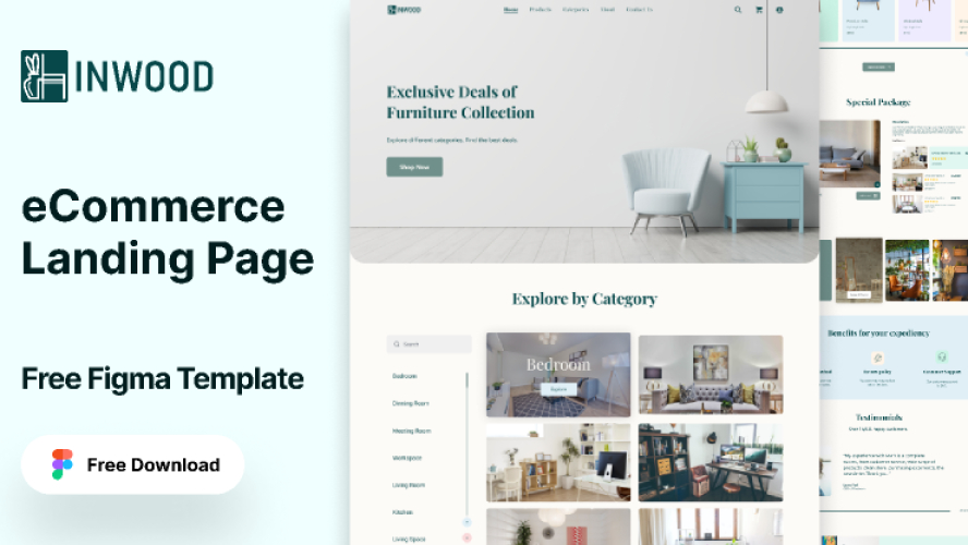 Furniture E-Commerce Landing page template