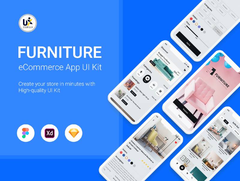 Furniture Mobile App | UI4Free