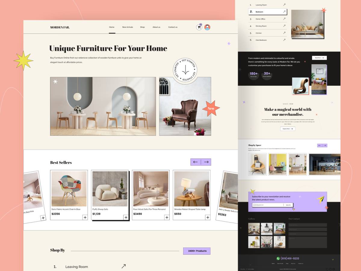 Furniture Store - Web Page Design | UI4Free