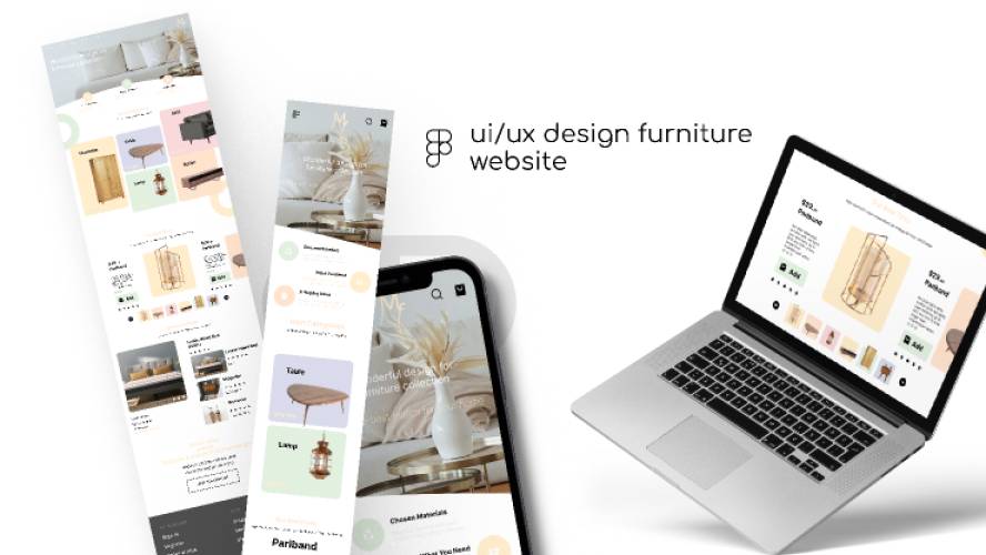 Furniture website Mobile App Figma Free Template