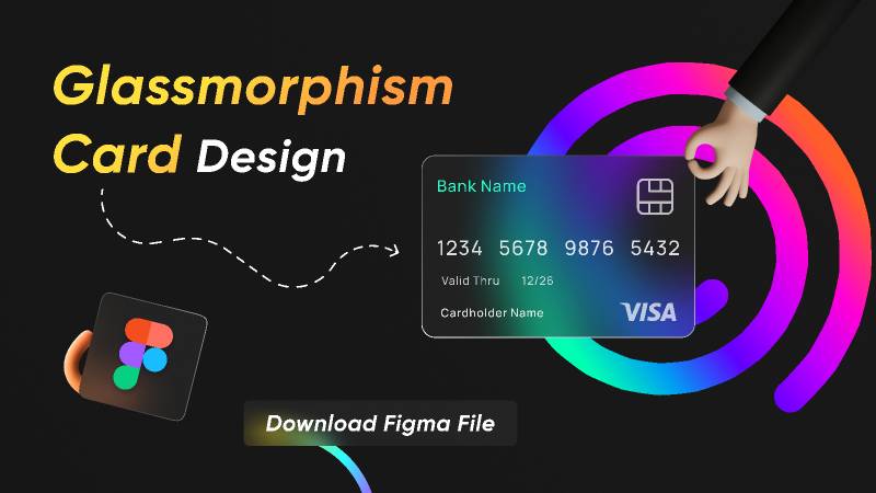 Glassmorphism Card Design Figma Template | UI4Free