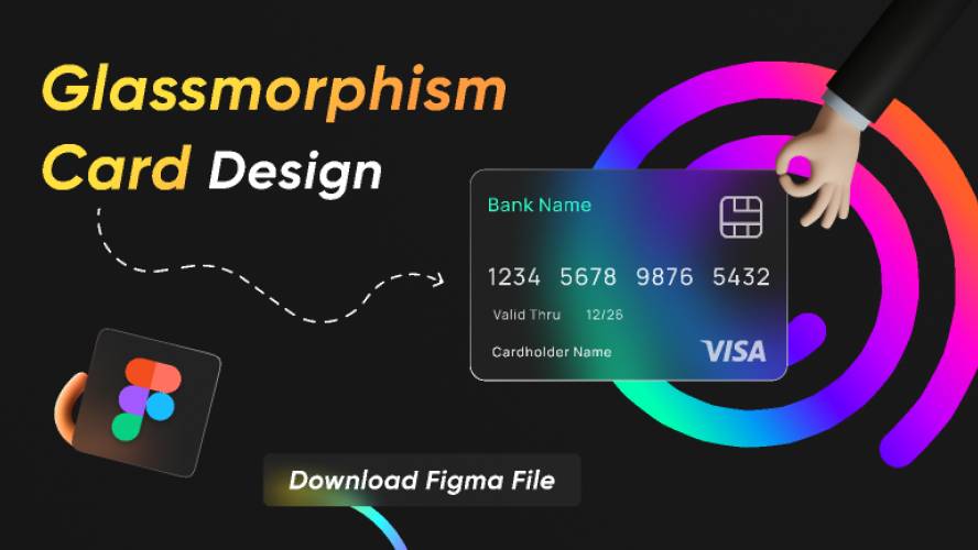 Glassmorphism Card Design Figma Template