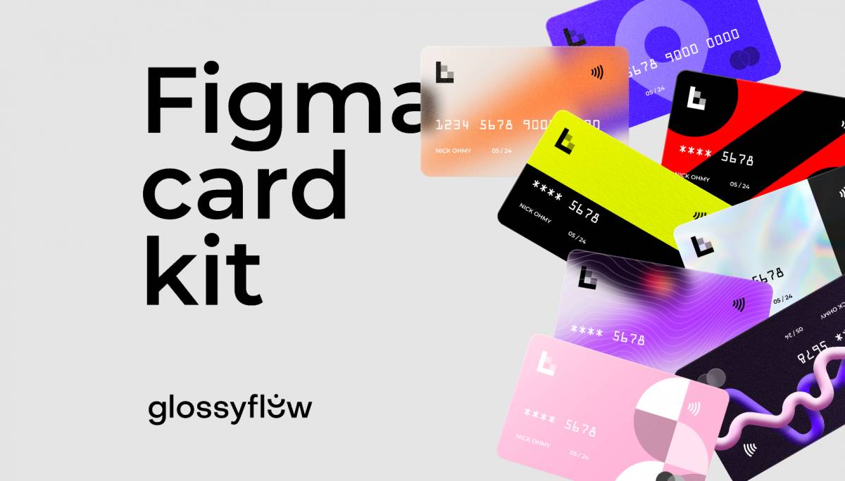 Glossy Bank Card Kit Figma Template | UI4Free