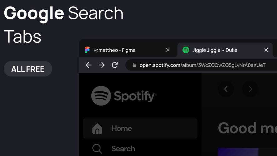 Google Chrome Tabs - Search Figma Ui Kit