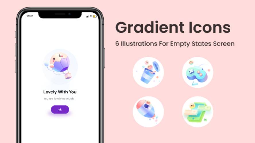 Gradient icons figma template