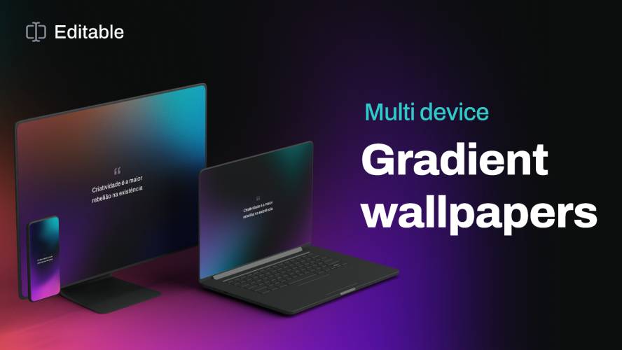 Gradient wallpapers multi device template Figma Template