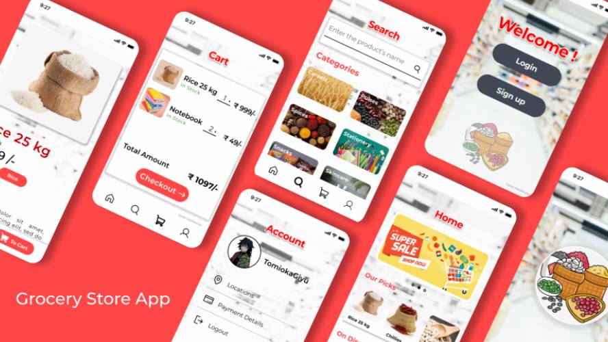 Grocery Store App UI Figma Template
