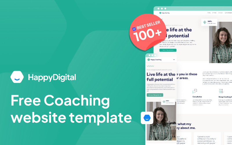 Happy Coaching Website Template Free Download UI4Free