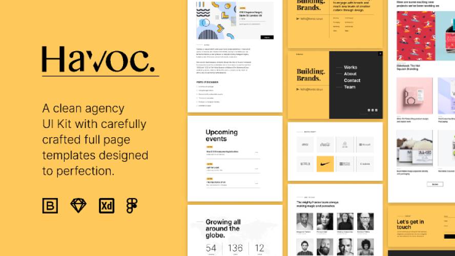 Havoc Agency UI Kit & Web Templates Figma Free Download