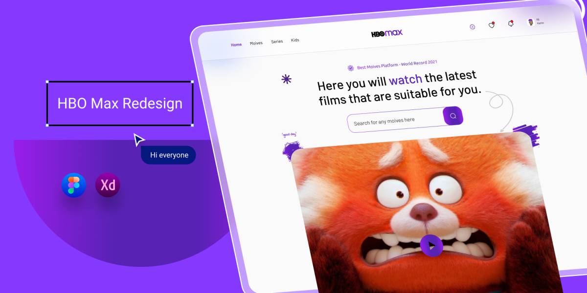 HBO Max Redesign Figma Template | UI4Free