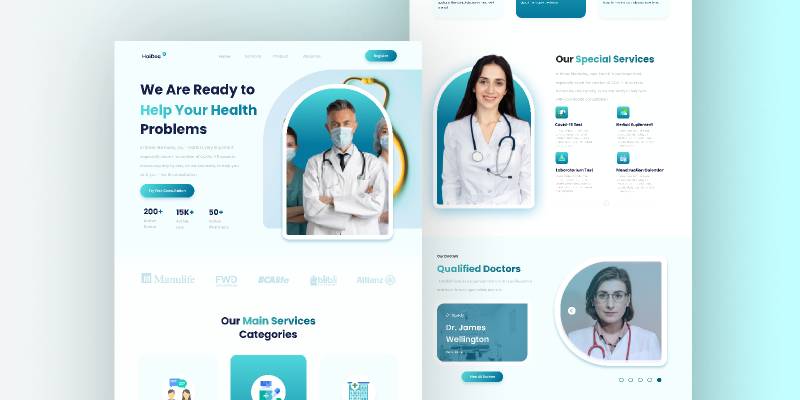 Health Care - Landing Page Figma Website Template