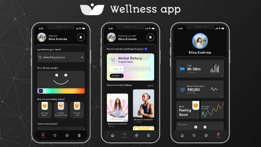 Health Wellness app figma mobile template