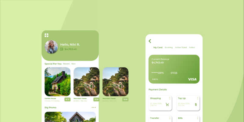 Home Garden Rental Application figma mobile template