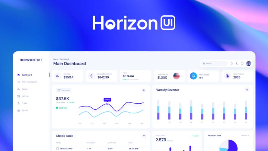 Horizon UI - Trendiest Open Source Figma Admin Template